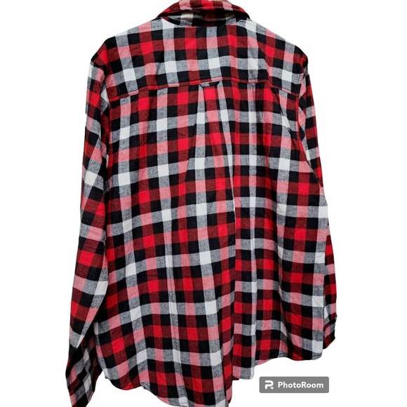 Woolrich Flannel Button Down Shirt Plus Size 2X Stripes WARM - Picture 4 of 7